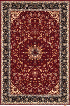 Dywan wełniany do salonu DAMORE Bordowy DIAMOND