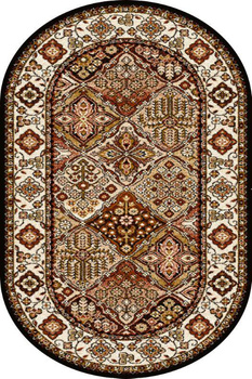 Dywan klasyczny do salonu BERGENIA Owal Terakota STANDARD