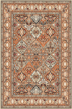 Dywan klasyczny do salonu ATES Miedziany GIZEL