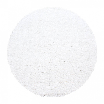 Dywan do salonu Poliestrowy SHAGGY Kremowy Koło ANKONAS