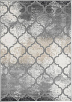 Dywan nowoczesny do salonu Agnella TRIFOLIO Szary SONGO