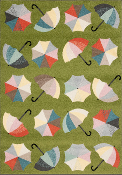 Dywan dla dzieci Agnella UMBRELLAS Kiwi FUNKY TOP
