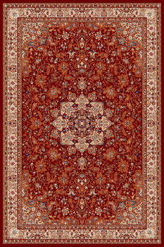 Dywan klasyczny do salonu Dywilan KORDOBA Czerwony Beżowy RICH
