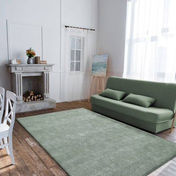 Dywan do salonu Shaggy Jednokolorowy Zielony Miętowy COSI BALTA
