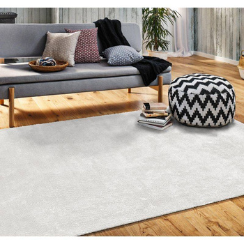 Dywan Shaggy Pluszowy Jednokolorowy Kremowy ENZOS