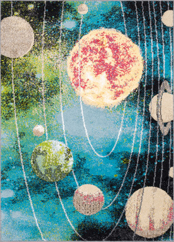 Dywan dla dzieci Agnella Planety SONCE Szmaragd FUNKY