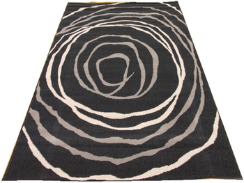 Dywan nowoczesny do salonu BAREL Czarno Popielaty ALFA