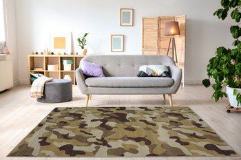 Dywan młodzieżowy do salonu MORO Brąz ALFA