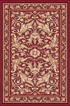 Dywan klasyczny do salonu Agnella JONAT Bordowy STANDARD