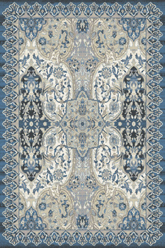 Dywan wełniany do salonu Agnella EARL 1.0/8 Niebieski REGIUS