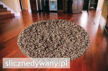 Dywan do salonu, sypialni CAPPUCINO Kawa SHAGGY Koło Fresee