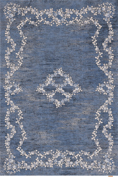 Dywan wełniany do salonu Agnella ROZO 1.0/6 Niebieski REGIUS