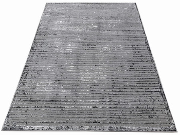Dywan nowoczesny do salonu LINIE Szaro-Czarny 1383 MADRYD