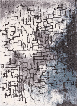 Dywan nowoczesny do salonu, sypialni Poliestrowy Shaggy GOKA Szary YOKI