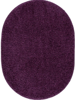 Dywan nowoczesny do salonu Shaggy Owal Fioletowy SIMBA