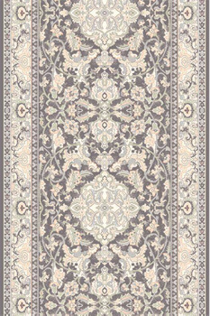 Dywan wełniany do salonu SEFORA Antracytowy Chodnik ISFAHAN