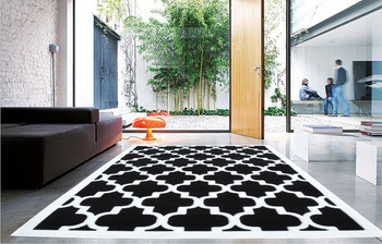 Dywan nowoczesny do salonu CASABLANCA Czarno Biała ALFA