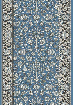 Dywan wełniany do salonu ITAMAR Niebieski Chodnik ISFAHAN