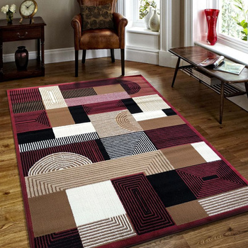 Dywan nowoczesny do salonu KRESO BCF Alfa 18 Czerwony