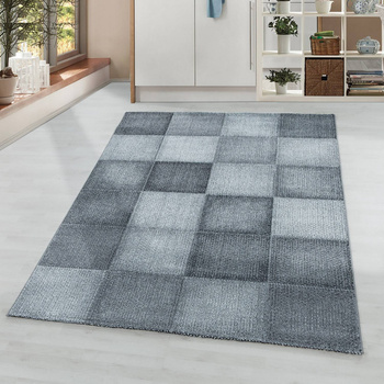 Dywan nowoczesny do salonu KWADRATY Popiel TORONTO