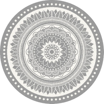 Dywan klasyczny do salonu KORO Popiel Koło SOFT