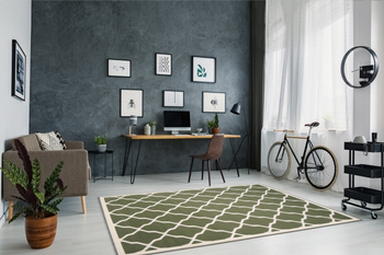 Dywan nowoczesny do salonu KALIF Zielony FLORENCE