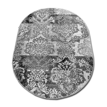 Dywan nowoczesny do salonu TASSO Szary Owal LAILA