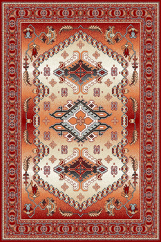 Dywan klasyczny do salonu KAYNAK Bordo GIZEL