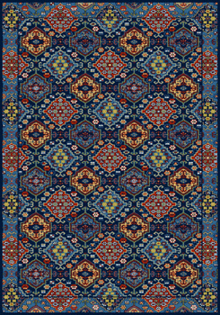 Dywan klasyczny do salonu FD Agnella INES Granat Niebieski STANDARD