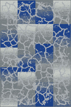 Dywan nowoczesny do salonu CRACKS Niebieski METEO