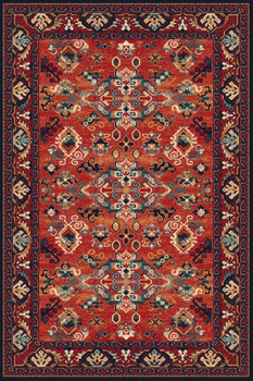 Dywan wełniany do salonu Agnella MEKA Bordowy ISFAHAN