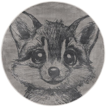 Dywan dziecięcy Agnella RACOON SZOP Popielaty Szary Koło SOFT