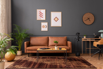 Dywan wełniany do salonu Agnella AZEL Rubinowy Czerwony ISFAHAN