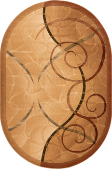 Dywan wełniany do salonu SELMA Owal Sahara ISFAHAN