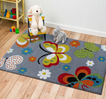 Dywan dziecięcy MOTYLKI Szary 14 Kids MONDO