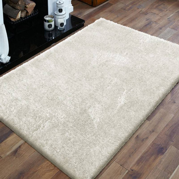 Dywan nowoczesny do salonu i sypialni Shaggy Biały MERINOS