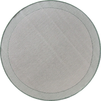 Dywan mata nowoczesny balkon, taras, patio CHEVRON Kremowo Zielone Koło MIOVANI