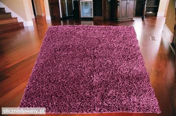 Dywan do salonu, sypialni SHAGGY Lila Fioletowy Fresee