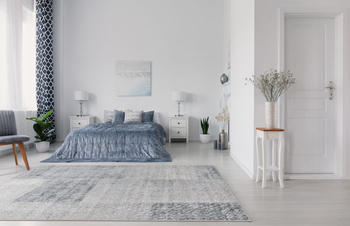 Dywan nowoczesny do salonu Agnella FD TREVOR Lazur Niebieski SENSI