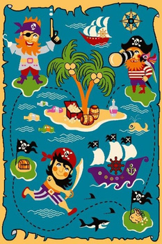 Dywan dziecięcy Agnella PIR Turkusowy FUNKY