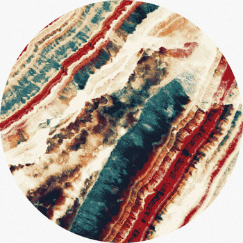 Dywan wełniany do salonu Agnella SHELL Kremowy KOŁO CALISIA