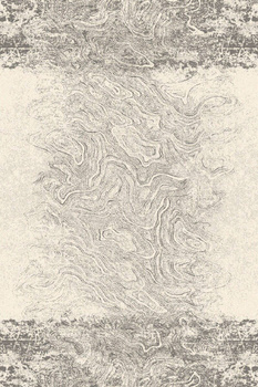 Dywan wełniany do salonu Agnella CROTONE Popielaty ISFAHAN M