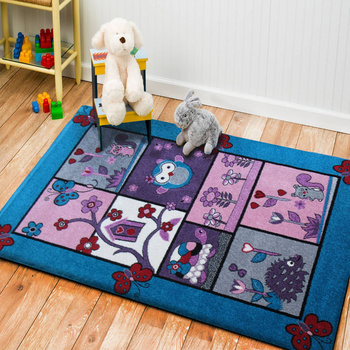 Dywan dziecięcy DOMEK SOWY Turkusowy 04 BELLA KIDS